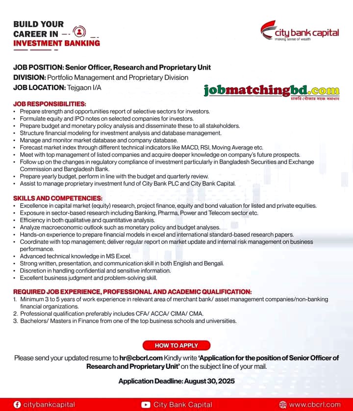 Private Bank Job Circular