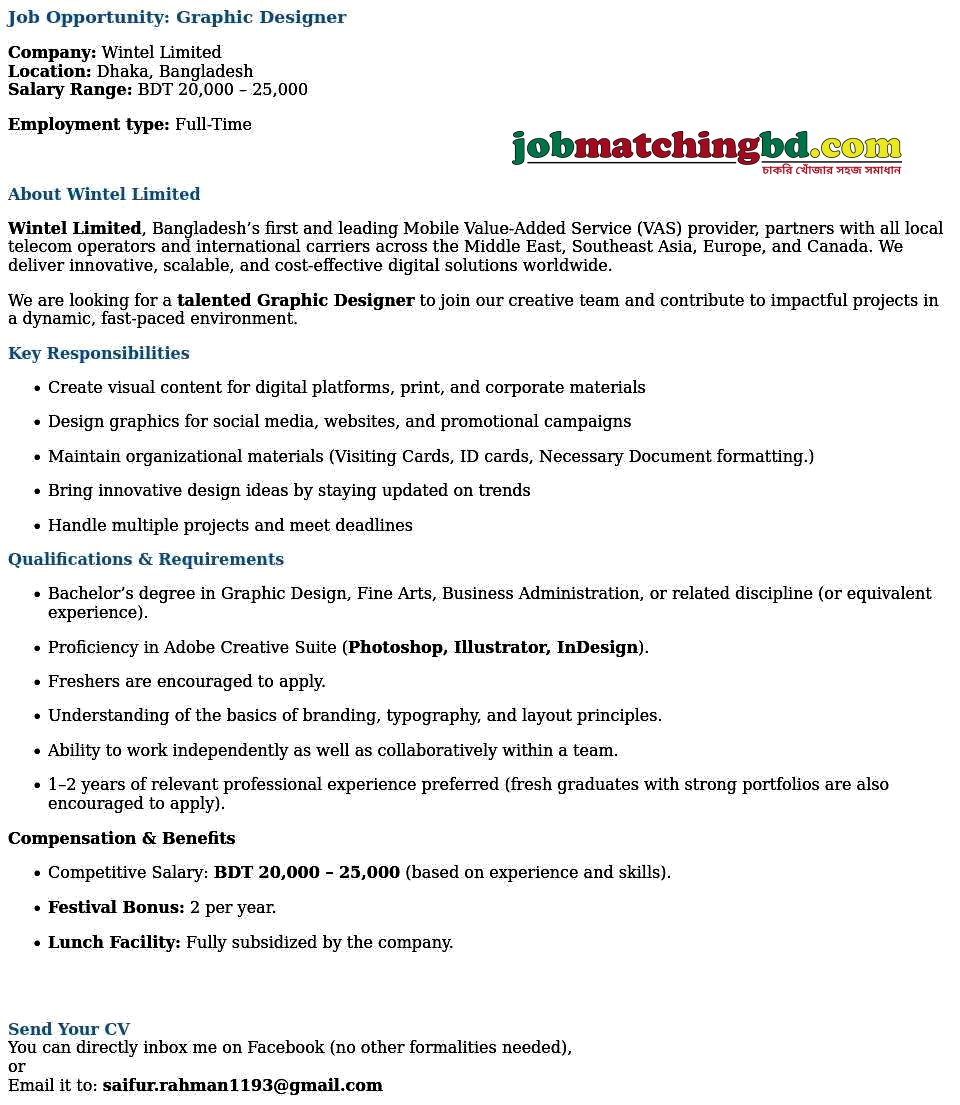 IT Jobs in Bangladesh