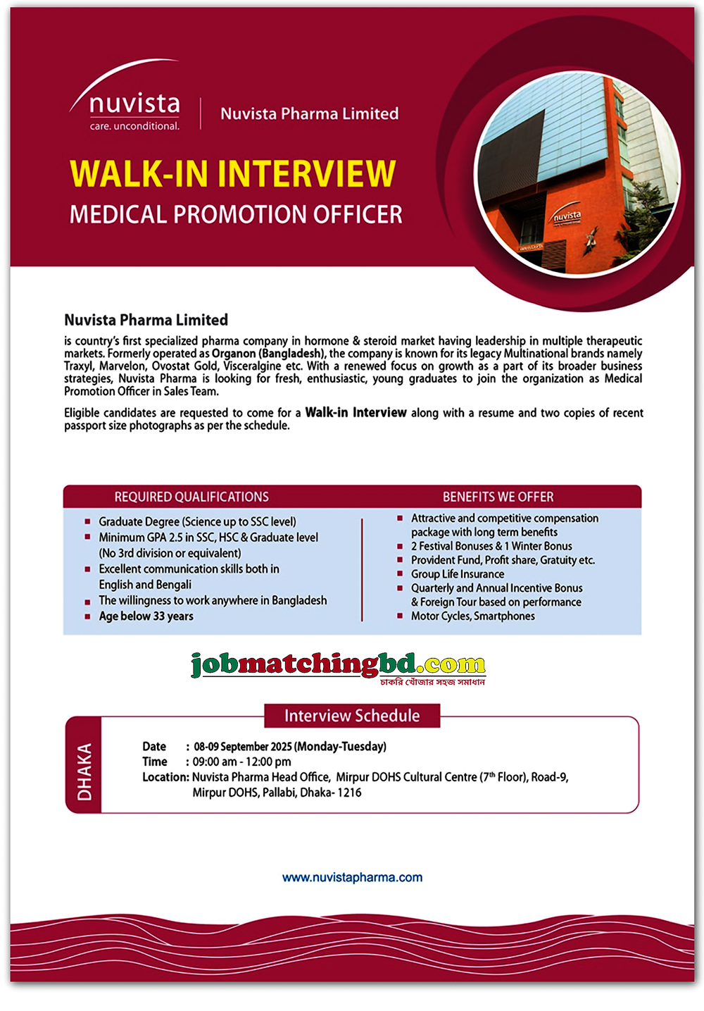 Pharmaceutical Job in Bangladesh 