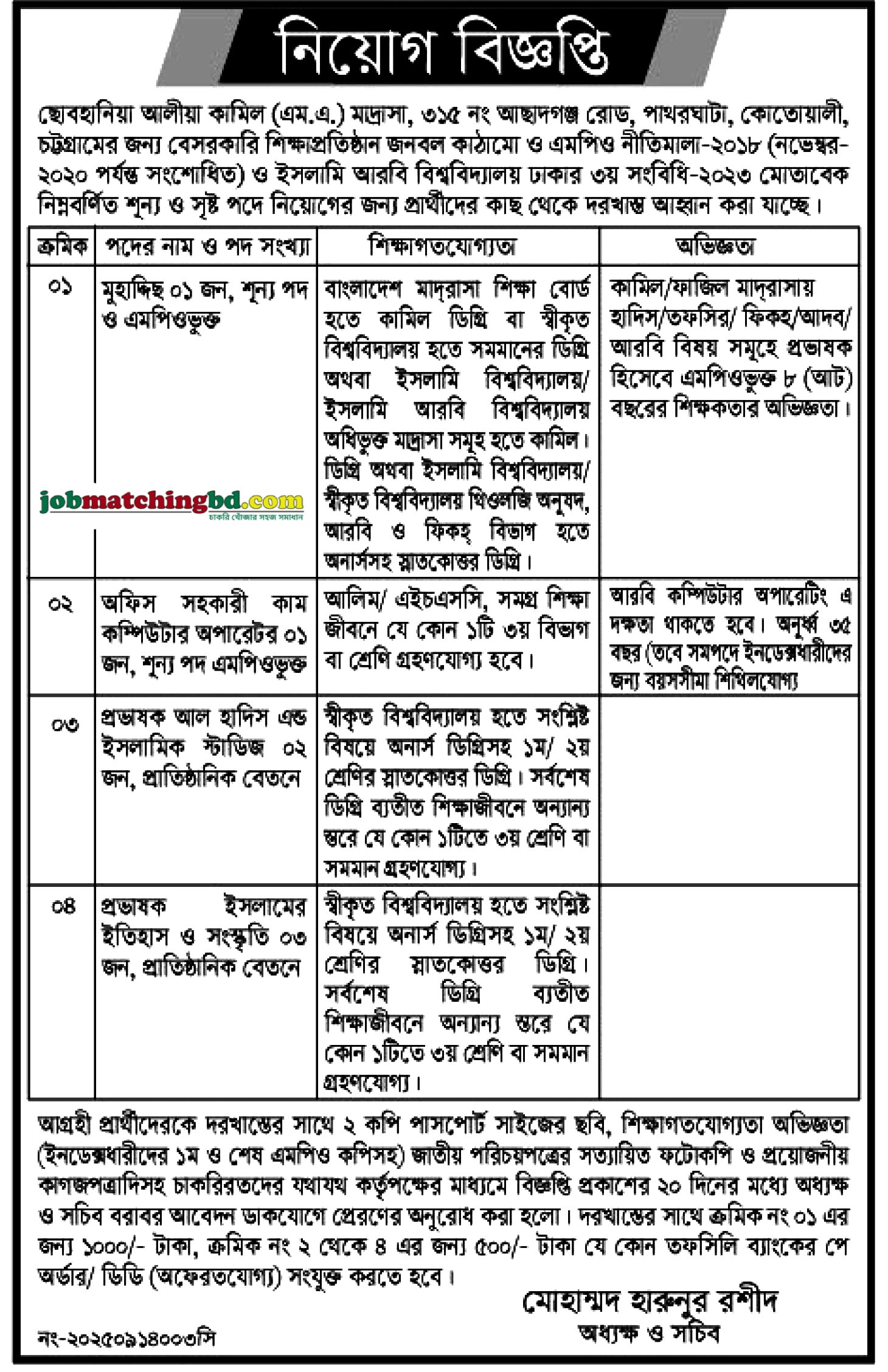 Education Jobs Circular