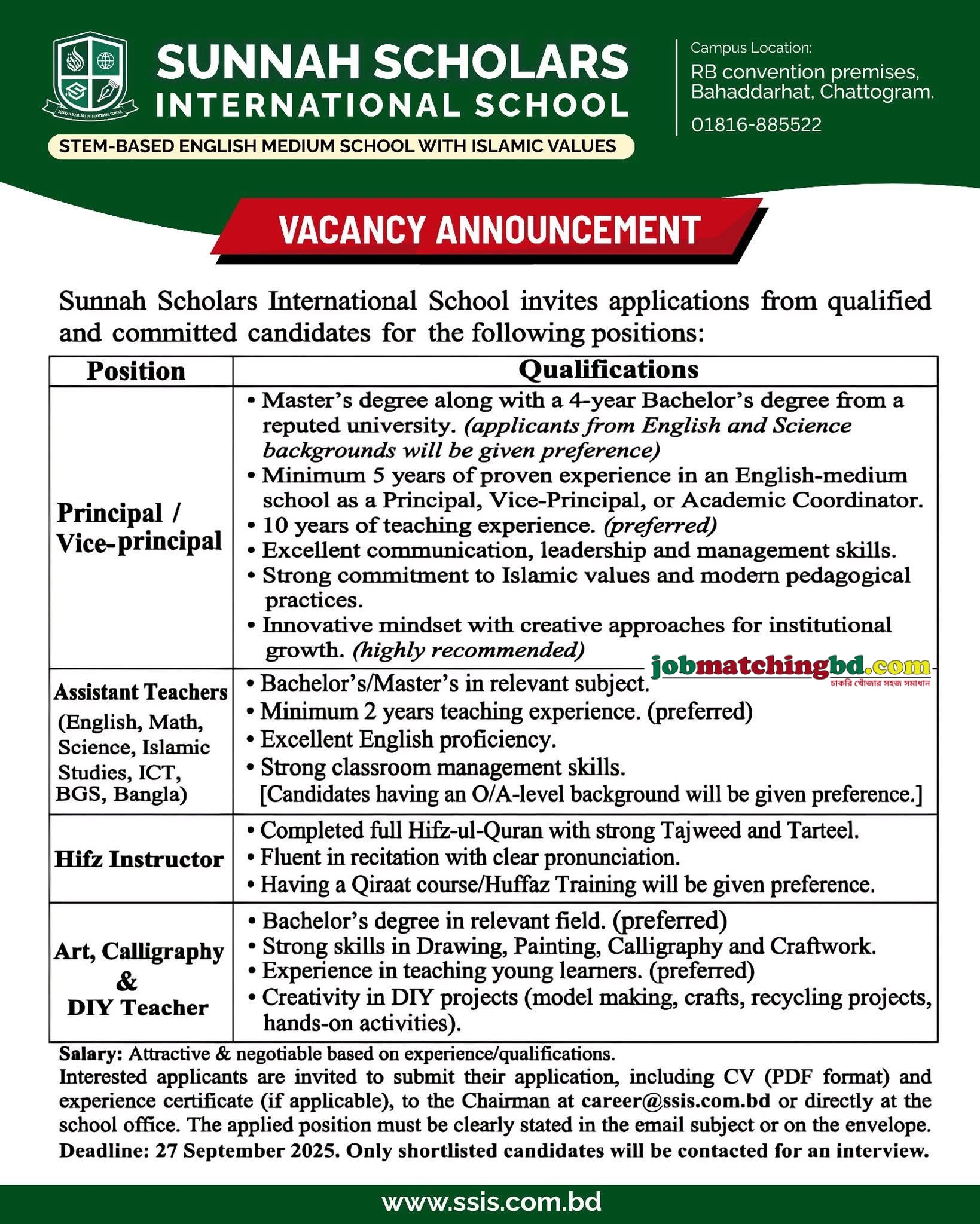 Education Jobs Circular