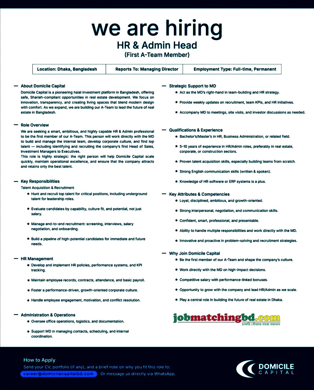 HR & Admin Jobs in Bangladesh