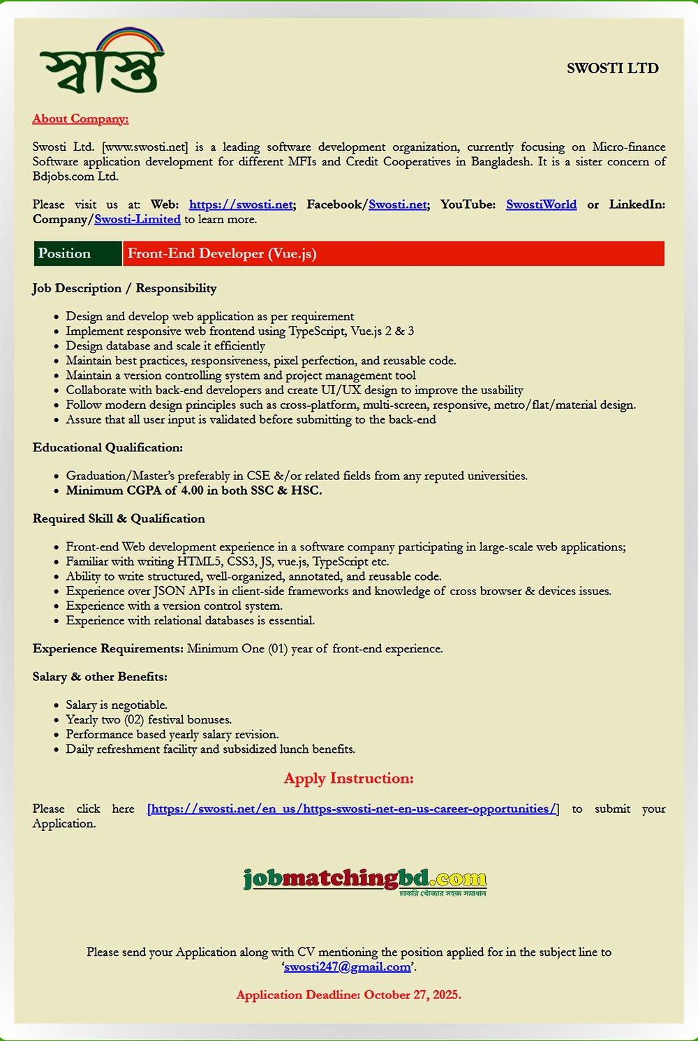 IT Jobs in Bangladesh