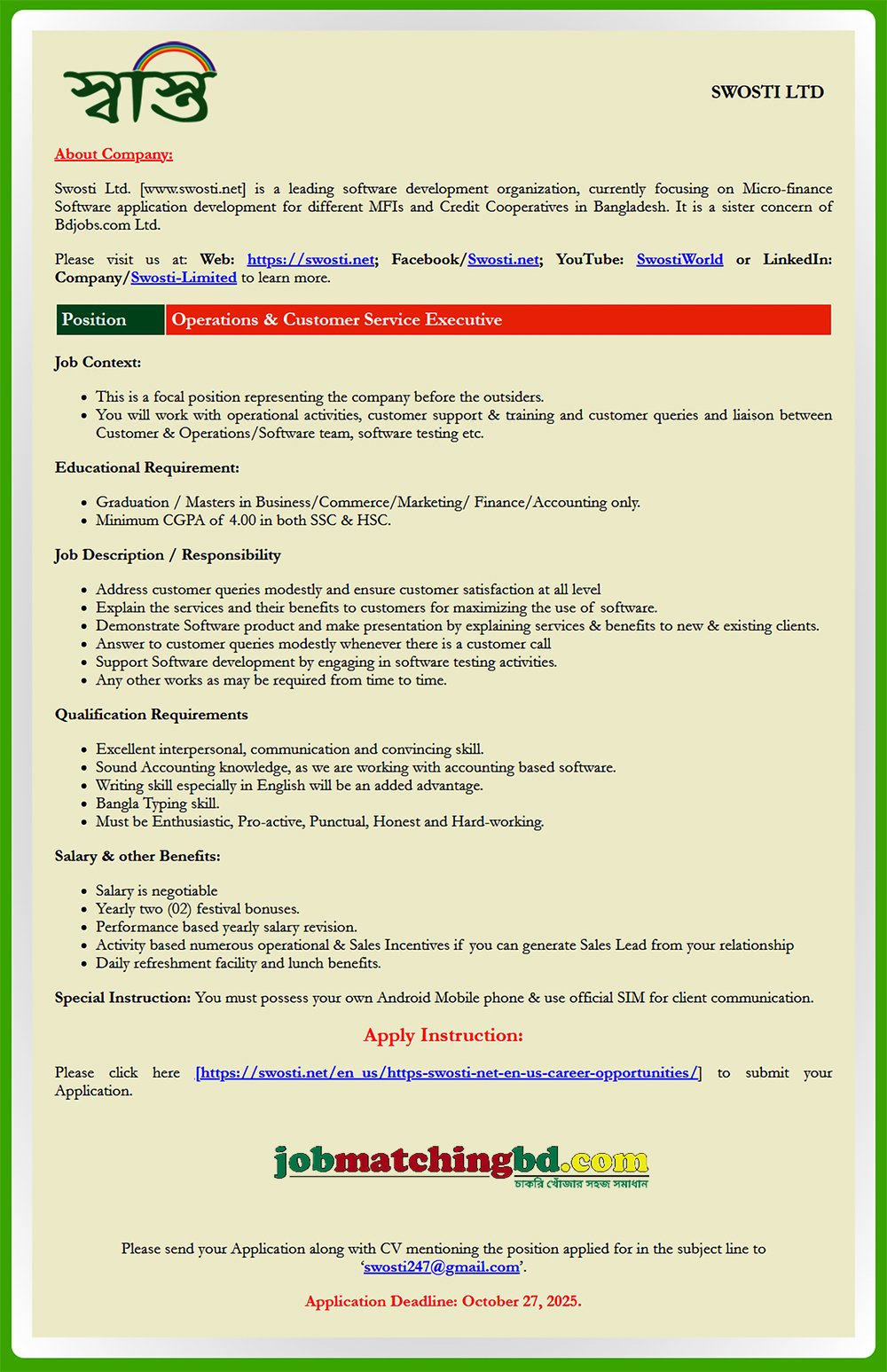 IT Jobs in Bangladesh