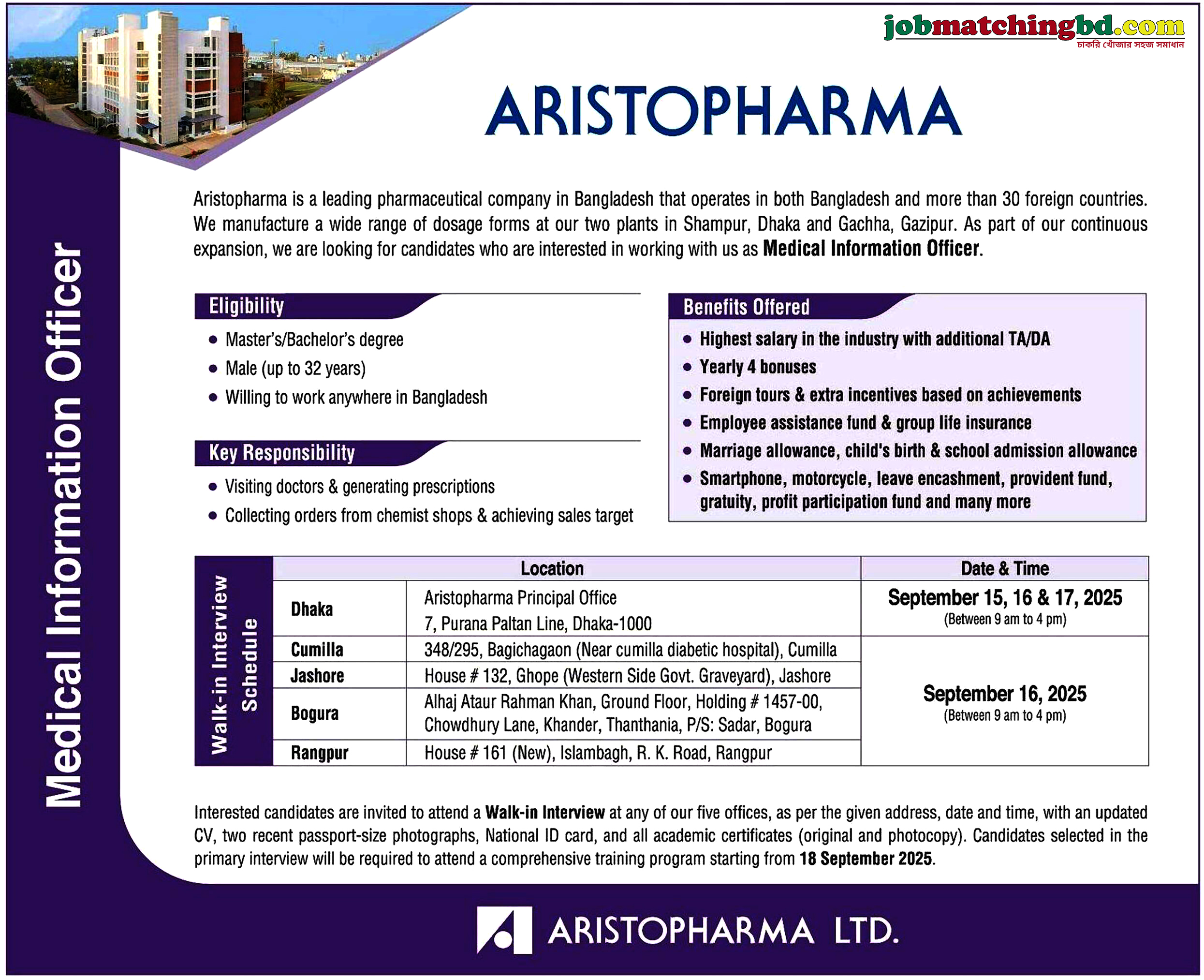 Pharma Job in BD