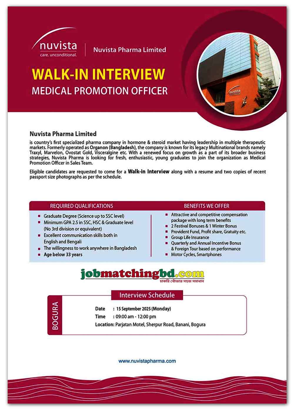 Pharmaceutical Job in Bangladesh