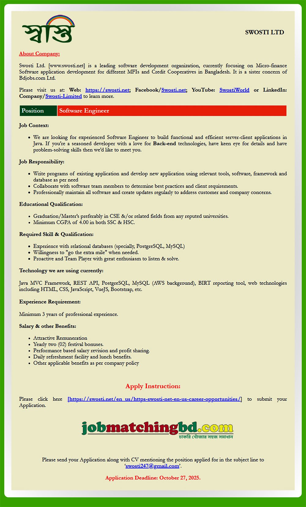 IT Jobs in Bangladesh