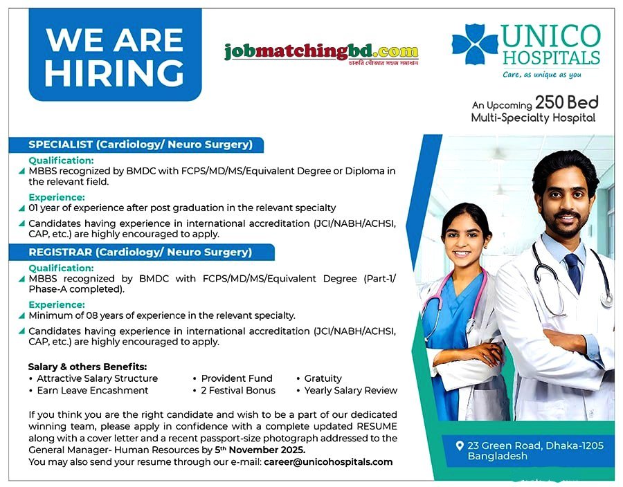 Hospital Job in Dhaka