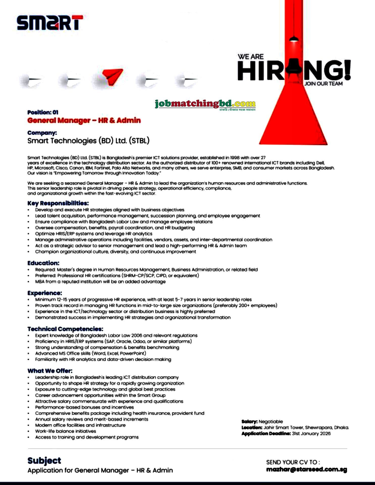 HR Jobs in Dhaka