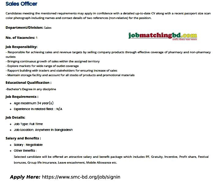 Sales Job in Bangladesh