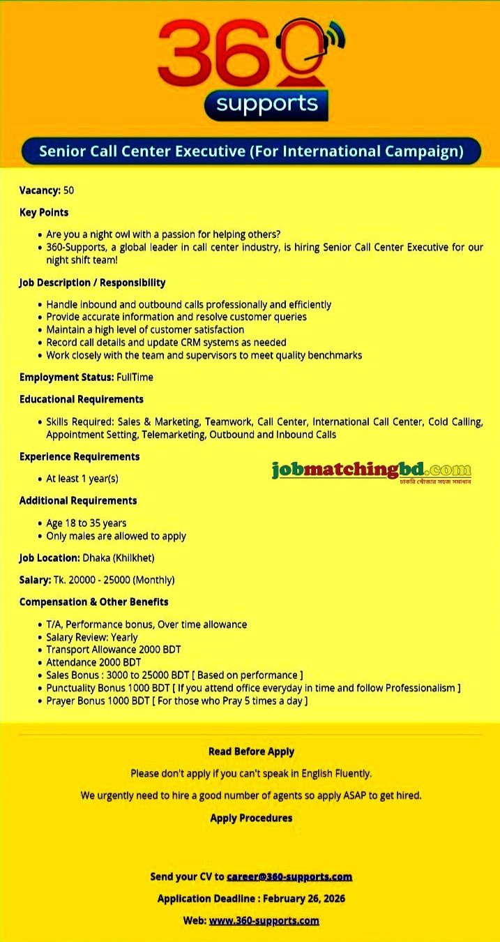 Call Center Jobs in Bangladesh